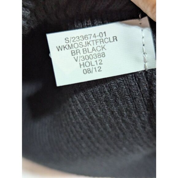 Banana Republic Women's Black Button Front Stretchy Knit Cardigan Faux Fur Colla - Picture 6 of 6